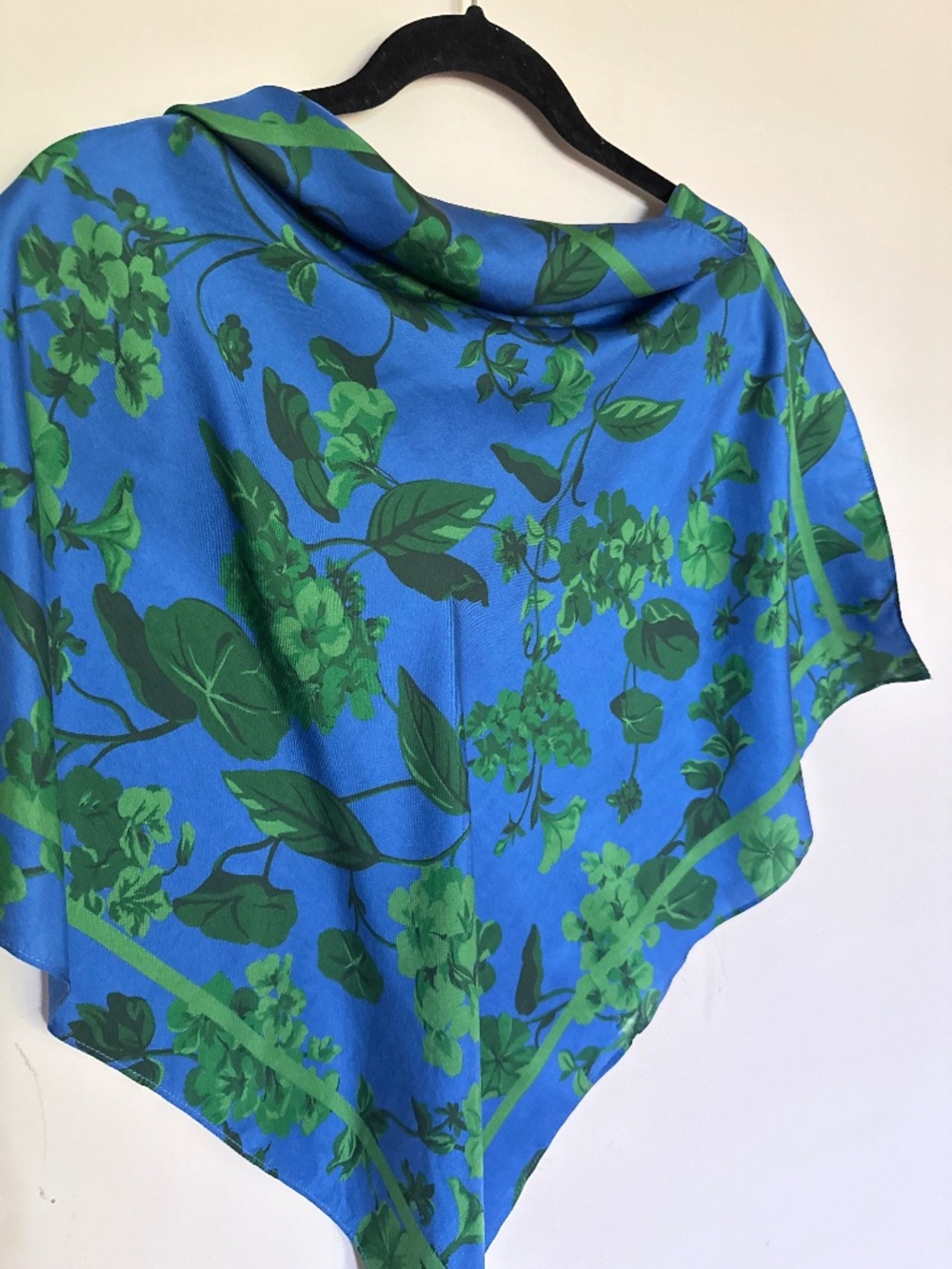 Ann Taylor 100% Silk Square Scarf Modern Vibrant Floral